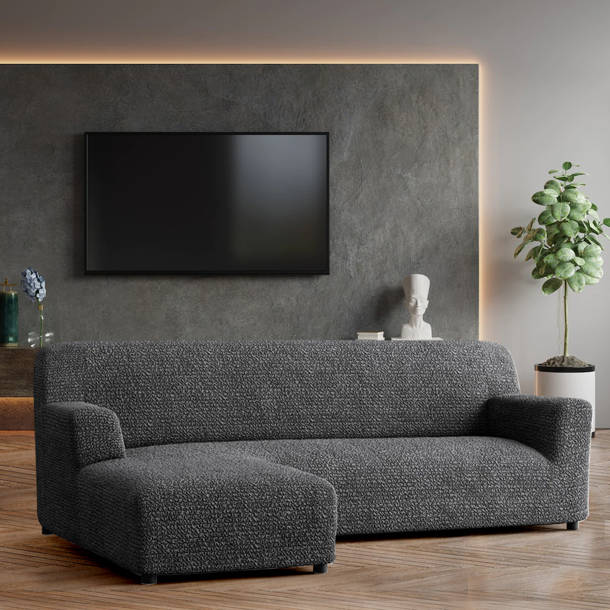 Latitude Run® Thick Velvet LShaped Sofa Cover Sectional Sofa Cover